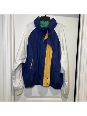 Hill & Archer Multi-color Windbreaker Jacket Sz XL - Nautical Theme